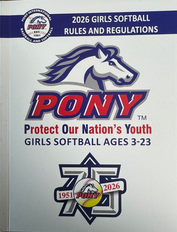 Director Promo Item - 2026 PONY Girls Softball Rulebook