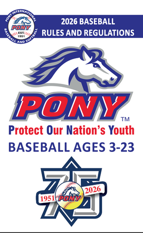 Director Promo Item - 2026 PONY Baseball Rulebook