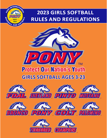 2023 PONY Girls Softball Rulebook
